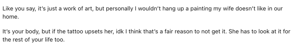 Reddit comment